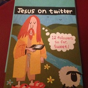Recycled Birthday card Jesus on Twitter fun card